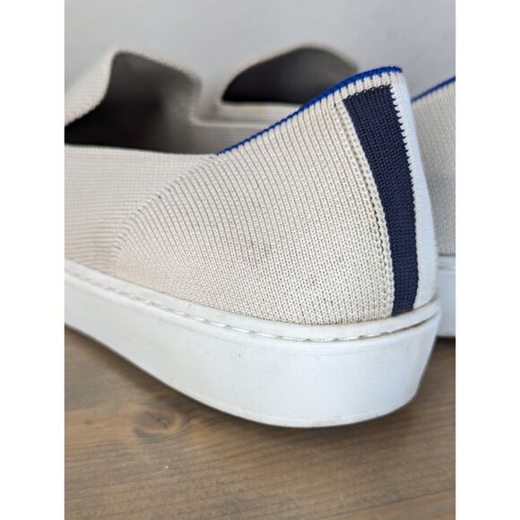 Rothys The Original Slip On Flat Sneakers Wms Size 10.5 Sand Fabric Casual - Picture 10 of 12